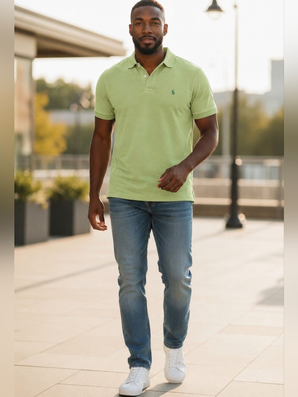 IZOD Light Green Polo Shirt Men's XL | Classic Casual Golf Preppy Style | GUC